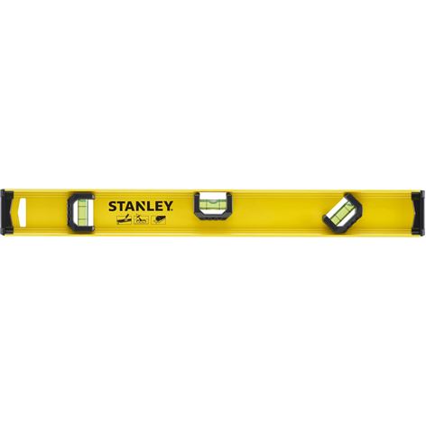 STANLEY Αλφάδι αλουμινίου 45cm με 3 μάτια (0-42-073)