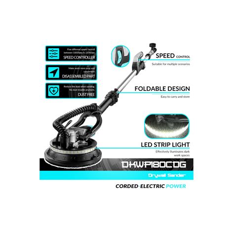 DEKO Τριβείο Τοίχου Τηλεσκοπικό 800W (DKWP180CDG)