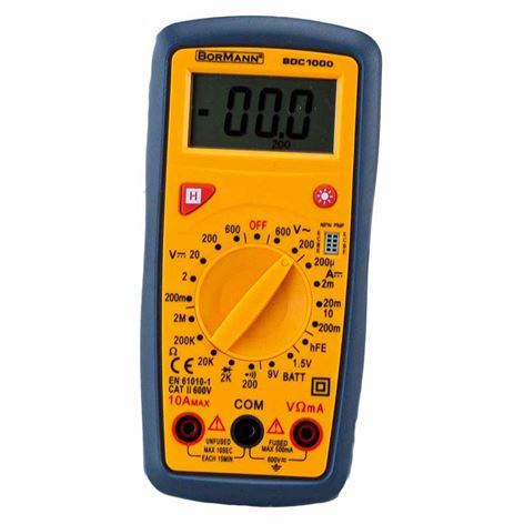 BORMANN ΠΟΛΥΜΕΤΡΟ ΨΗΦΙΑΚΟ AC/DC 200V (028420)