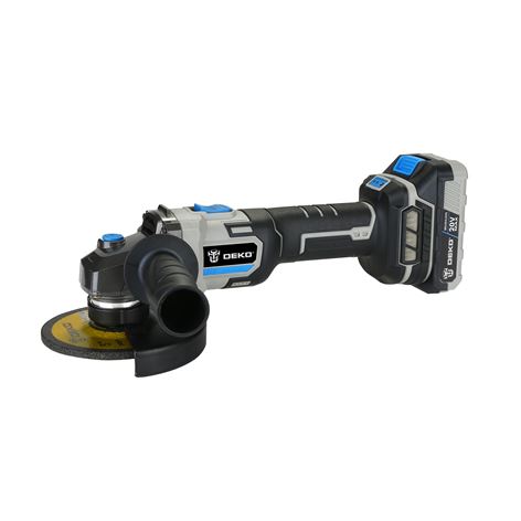 DEKO Γωνιακός τροχός Μπαταρίας BRUSHLESS 20V Φ125 2.0Αh (DKAG20BL01)