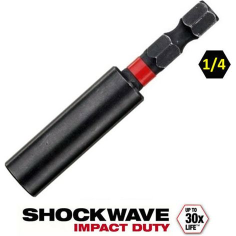 Milwaukee Μαγνητικός Αντάπτορας 10xLife Shockwave 1/4" 60mm 4932352406