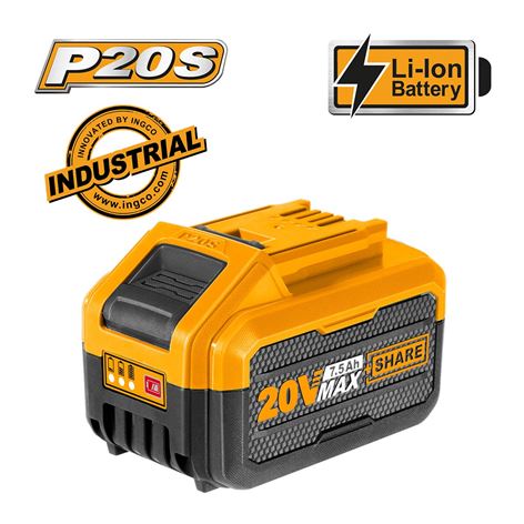 INGCO Μπαταρία 20V 7.5Ah Li-Ion (FBLI2075)