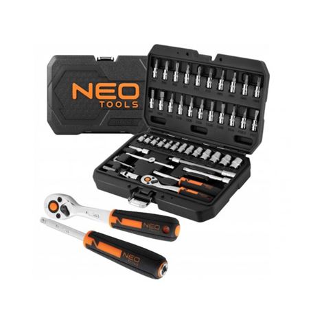 NEO Σετ Καστάνια με Καρυδάκια 1/4&quot; 46τ. (10-004)