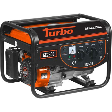 TURBO GE2500 Γεννήτρια βενζίνης 2200W 6.5Hp (GE2500)