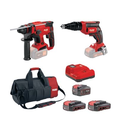 FLEX 18V CF7 ΠΕΡ. ΠΙΣΤΟΛΕΤΟ+ΚΑΤΣΑΒΙΔΙ ΓΥΨΟΣΑΝΙΔΑΣ+2x5Ah+ΤΑΧΥΦΟΡΤΙΣΤΗ+ΤΣΑΝΤΑ(10061)+6 ΑΤΟΚΕΣ ΔΟΣΕΙΣ