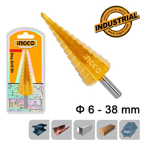 INGCO Τρυπάνι Κωνικό με Διαβάθμιση 6-38 mm (AKSDS63803)