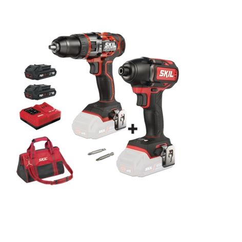 SKIL SET ΚΡΟΥΣΤΙΚΟ ΔΡΑΠΑΝΟΚΑΤΣΑΒΙΔΟ & ΠΑΛΜΙΚΟ ΚΑΤΣΑΒΙΔΙ+ 2x2.5Ah+ΤΑΧΥΦΟΡΤΙΣΤΗ+ΤΣΑΝΤΑ (CK1E3356EA)