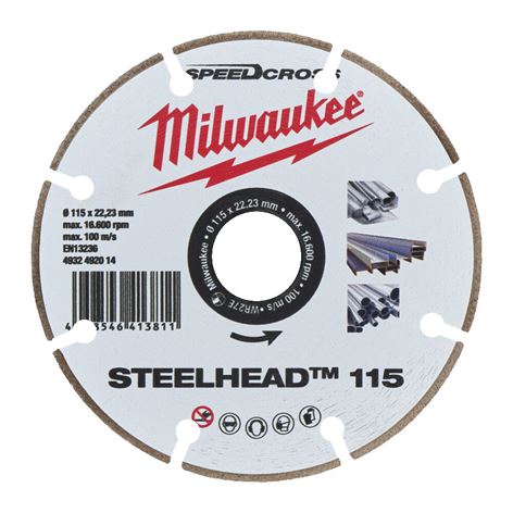 MILWAUKEE STEELHEAD™ Διαμαντόδισκος Ø 115 MM (4932492014)