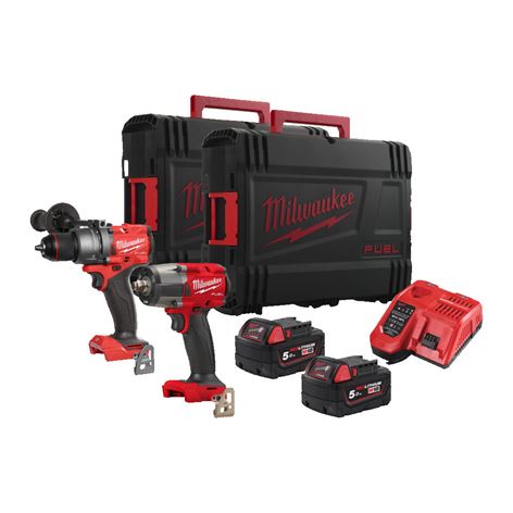 MILWAUKEE M18 FUEL™ FPP2F3-502X Κρουστικό Δραπ/βιδο + Μπουλονόκλειδο + 2x5.0Αh (4933492518)