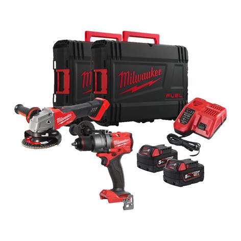 MILWAUKEE M18 FUEL™ FPP2E3-502X ΚΡΟΥΣΤΙΚΟ ΔΡΑΠΑΝΟΚΑΤΣΑΒΙΔΟ + ΓΩΝΙΑΚΟΣ ΤΡΟΧΟΣ 125 MM (4933492516)