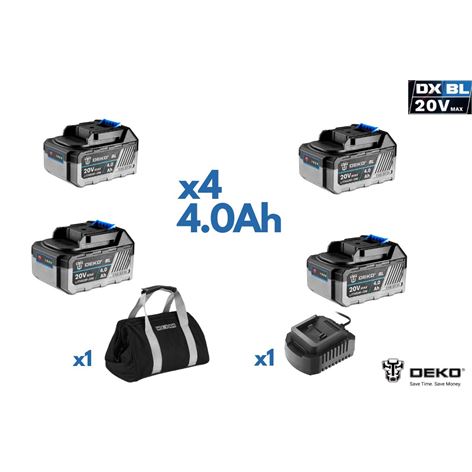 DEKO Σετ μπαταρίες 4 Tεμ. 4Αh (BTCBT-1040)