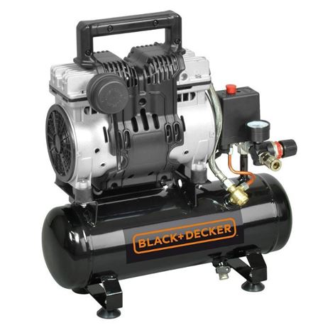 BLACK & DECKER BD100/6-ST ΑEΡΟΣΥΜΠΙΕΣΤΗΣ ΜΟΝΟΜΠΛΟΚ ΧΩΡΙΣ ΛΑΔΙ ΧΑΜΗΛΟΥ ΘΟΡΥΒΟΥ 6Lt