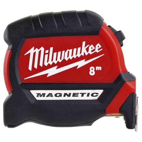 MILWAUKEE ΜΑΓΝΗΤΙΚΟ ΜΕΤΡΟ PREMIUM ΜΕ ΠΛΑΤΙΑ ΛΑΜΑ 8m (4932464600)