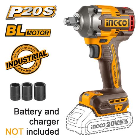 INGCO Μπουλονόκλειδο Κρουστικό Μπαταρίας 20V Li-Ion SOLO 400-550Nm(CIWLI20401)