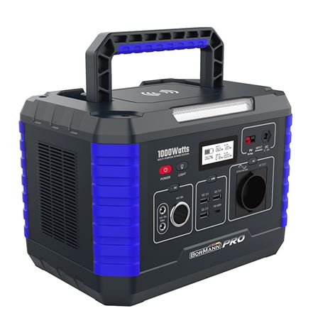 BORMANN Pro BBC5030 Power Station 1000W,999Wh/45000mAh,12V/24V, AC,DC,Type-C,USB-A,Li-Ion (071587)