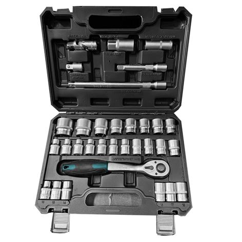 BORMANN Pro BHT5110 Σετ Καρυδάκια 1/2'' με Καστάνια και Προέκταση,33τεμ (077794)