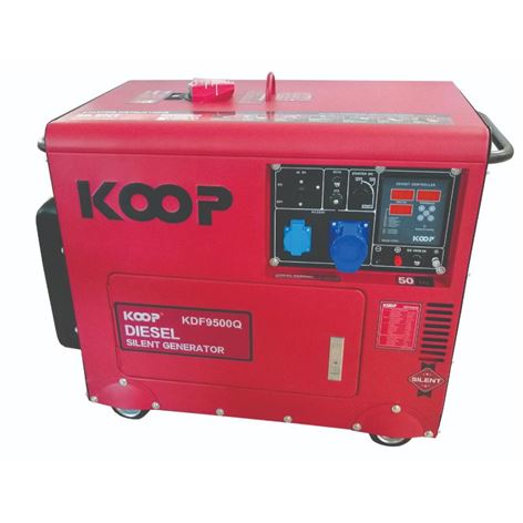 KOOP KDF 9500Q DIESEL 8,3KVA 220V Κλειστού Τύπου με Μίζα & Μπαταρία (003809)