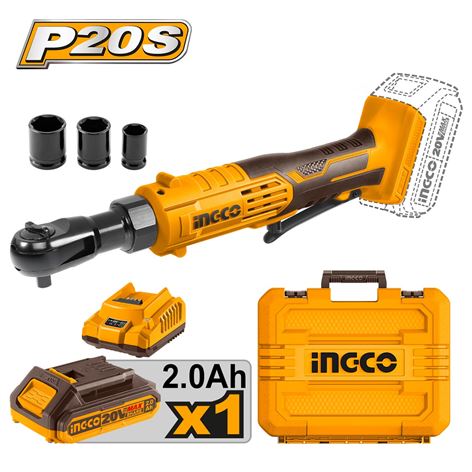 INGCO Καστάνια 3/8" Μπαταρίας 20V Li-Ion +Βαλίτσα 65Nm 1x2.0Ah (CDRLI2060152)