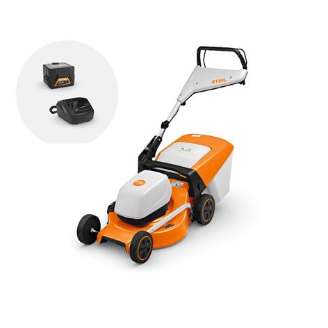 STIHL Επαναφορτιζόμενη μηχανή γκαζόν RMA 253T με ΑΚ30S και AL101  + 12 ΑΤΟΚΕΣ ΔΟΣΕΙΣ