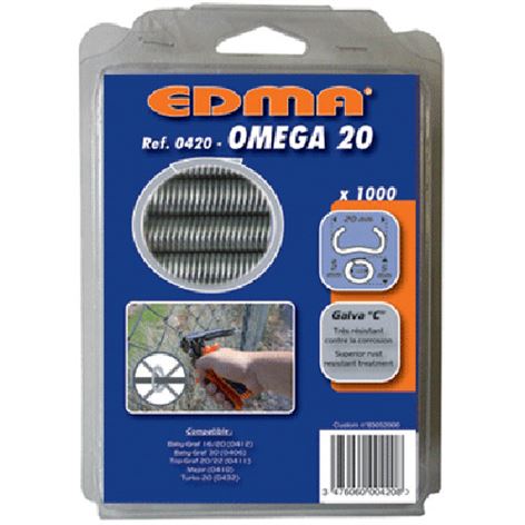 EDMA Συνδετήρες 20mm για το TOP GRAF 20/22 1000τμχ (042001)
