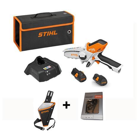 STIHL GTA 26 ΞΥΛΟΚΟΠΤΙΚΟ ΣΕΤ ΜΕ 2 ΜΠΑΤΑΡΙΕΣ AS2-ΦΟΡΤΙΣΤΗ ΑL1+2η ΑΛΥΣΙΔΑ+ΘΗΚΗ ΖΩΝΗΣ +12 ΑΤΟΚΕΣ ΔΟΣΕΙ