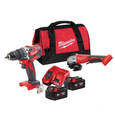 MILWAUKEE M18™ BLPSAG-402B BRUSHLESS ΔΡΑΠΑΝΟΚΑΤΣΑΒΙΔΟ+ ΓΩΝΙΑΚΟΣ ΤΡΟΧΟΣ+2x4.0Αh (3990992)