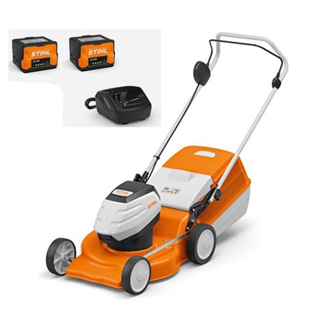 STIHL  Επαναφορτιζόμενη μηχανή γκαζόν RMA 248 με 2 Μπαταρίε AK 20 + φορτιστή AL 101+12 ΑΤΟΚΕΣ ΔΟΣΕΙΣ